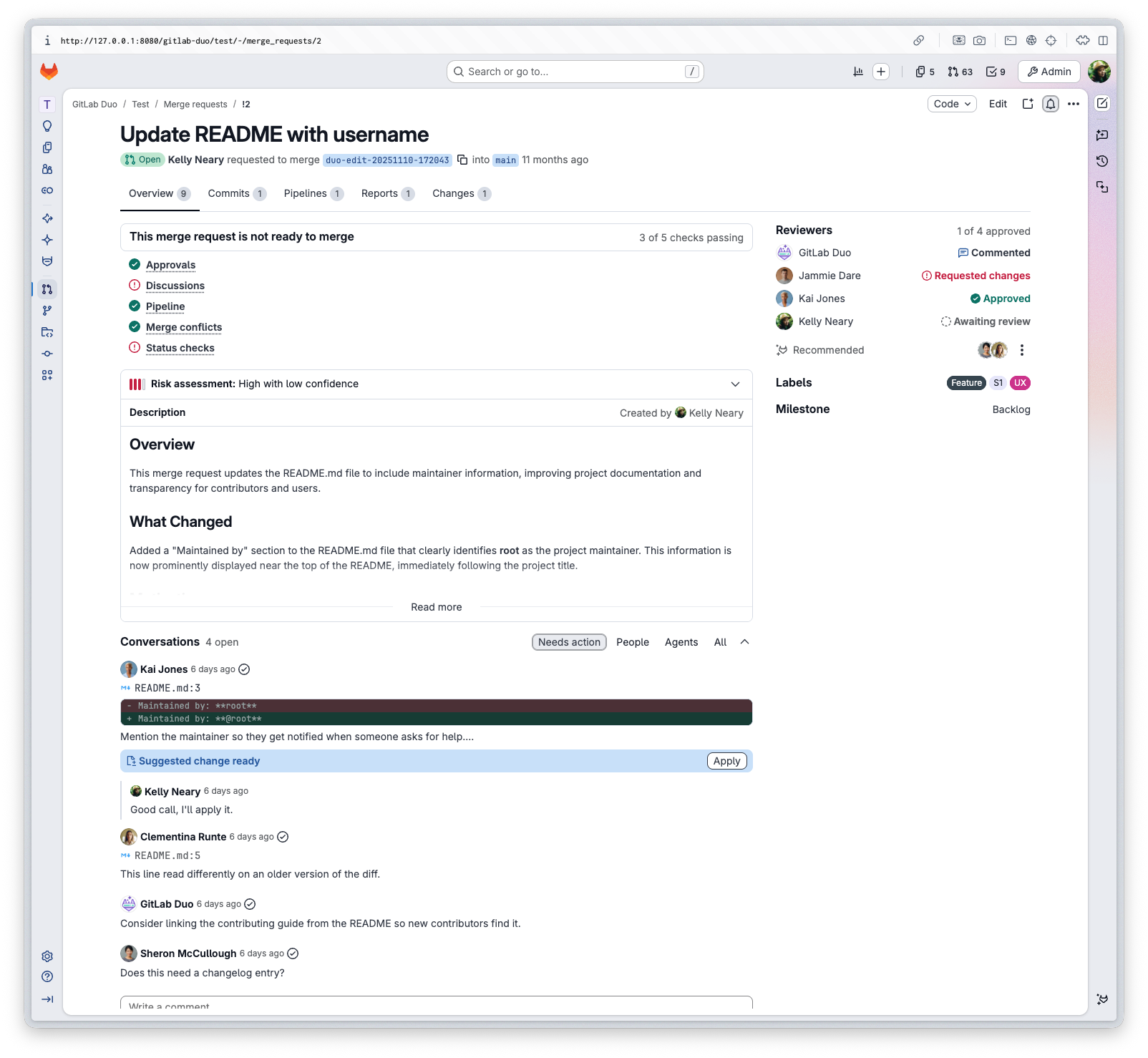 After: Polish the AI overview tab layout and styling