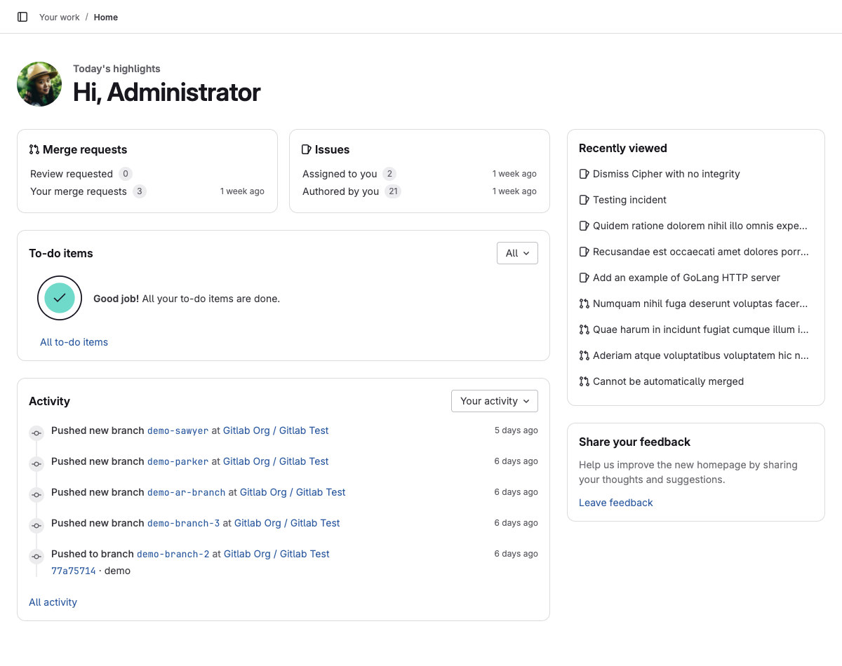 After: Move homepage feedback link to sidebar widget