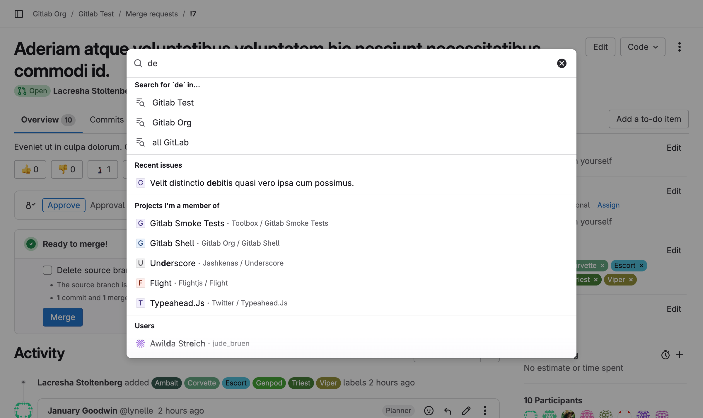 After: Fix trailing dot in autocomplete search