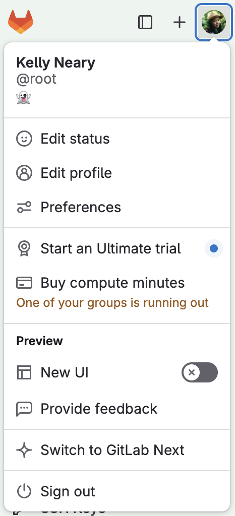 After: Update conversion items styling inside user menu