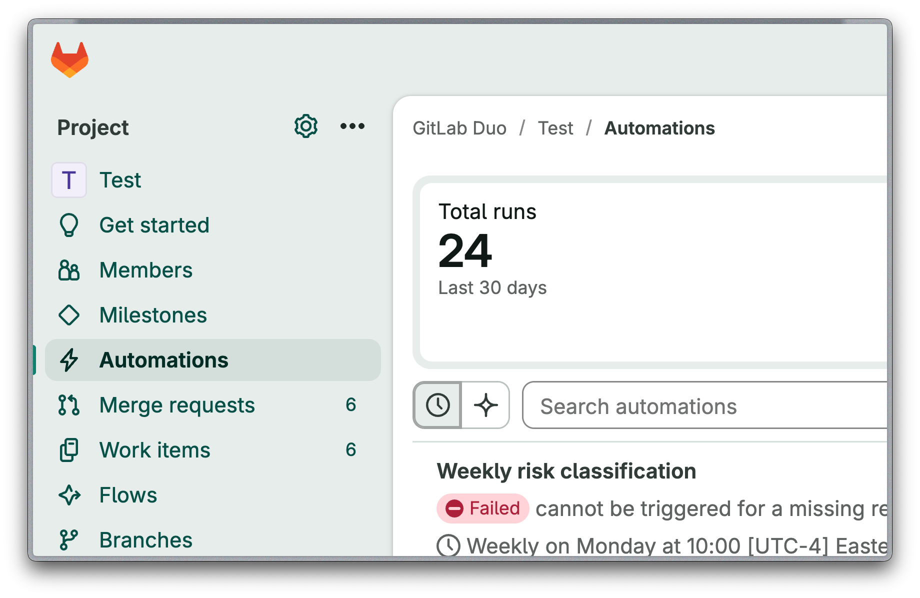 After: Use bolt icon for Automations sidebar item