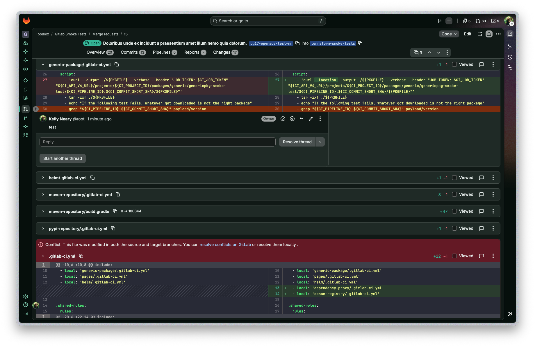 After: Refresh Rapid Diffs visual style